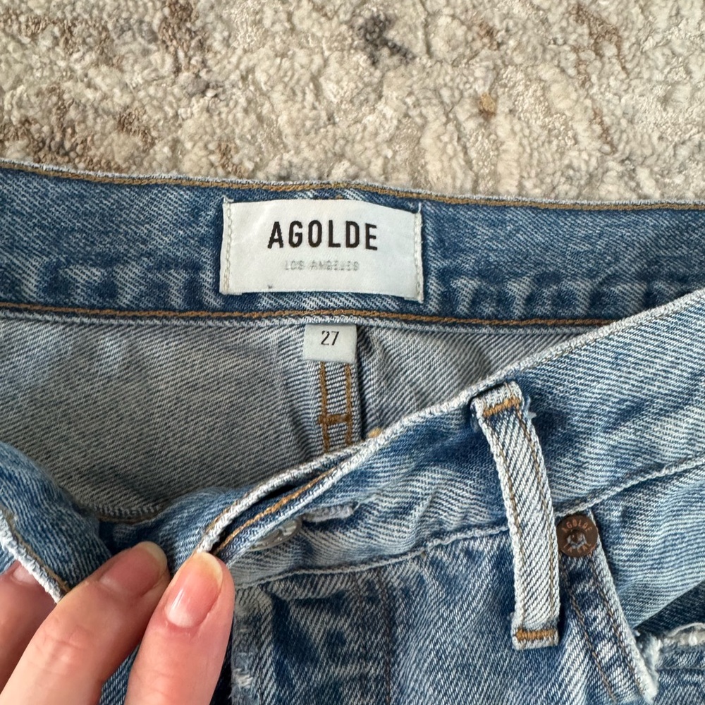Agolde Riley High Rise Straight Crop Jeans - Picture 4 of 6